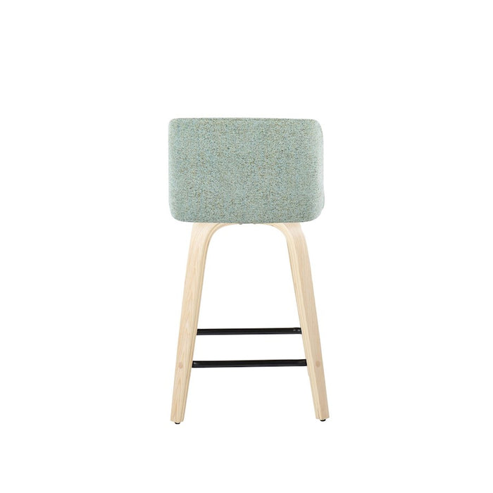 LumiSource Toriano 24" SQ Counter Stool, Set/2, N/GR/BK