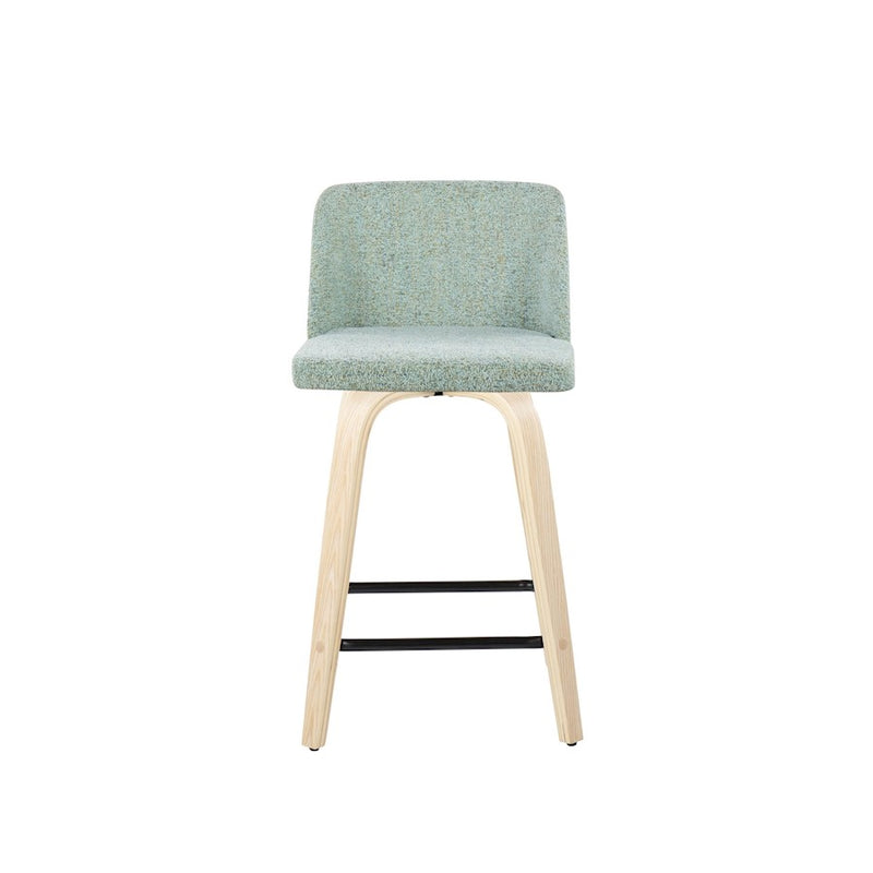 LumiSource Toriano 24" SQ Counter Stool, Set/2, N/GR/BK