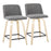 LumiSource Toriano 24" SQ Counter Stool, Set/2, N/GYN/BK - B24-TRNO-GRTZX2NANGY2