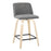 LumiSource Toriano 24" SQ Counter Stool, Set/2, N/GYN/BK
