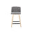 LumiSource Toriano 24" SQ Counter Stool, Set/2, N/GYN/BK