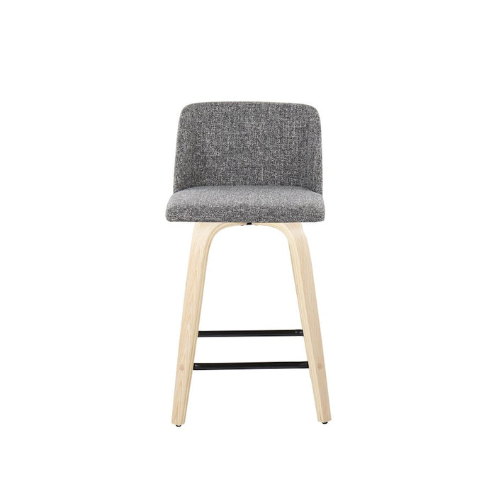 LumiSource Toriano 24" SQ Counter Stool, Set/2, N/GYN/BK