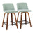 LumiSource Toriano 24" SQ Counter Stool, Set/2, W/GR/BK - B24-TRNO-GRTZX2WLLGN2