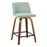LumiSource Toriano 24" SQ Counter Stool, Set/2, W/GR/BK