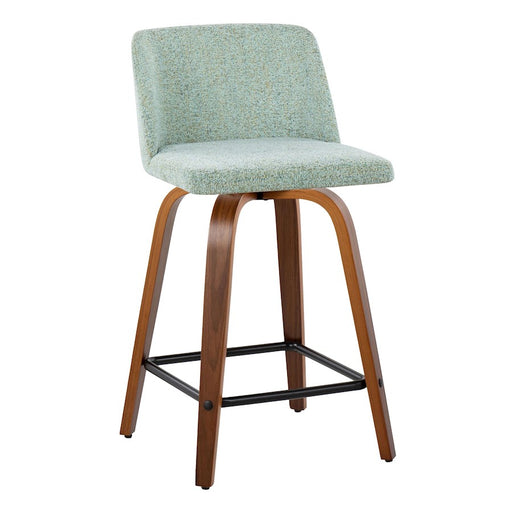 LumiSource Toriano 24" SQ Counter Stool, Set/2, W/GR/BK