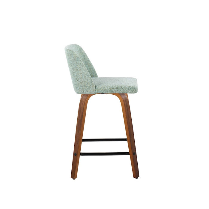 LumiSource Toriano 24" SQ Counter Stool, Set/2, W/GR/BK