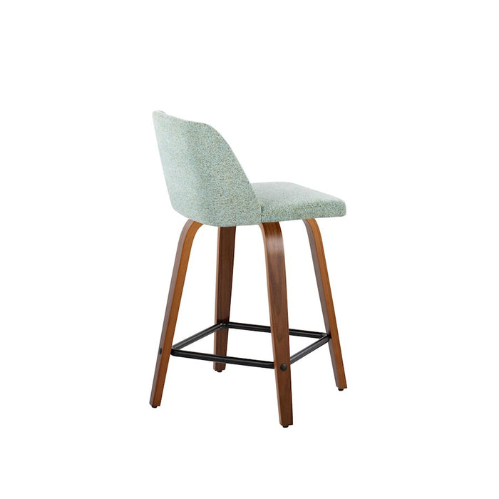 LumiSource Toriano 24" SQ Counter Stool, Set/2, W/GR/BK