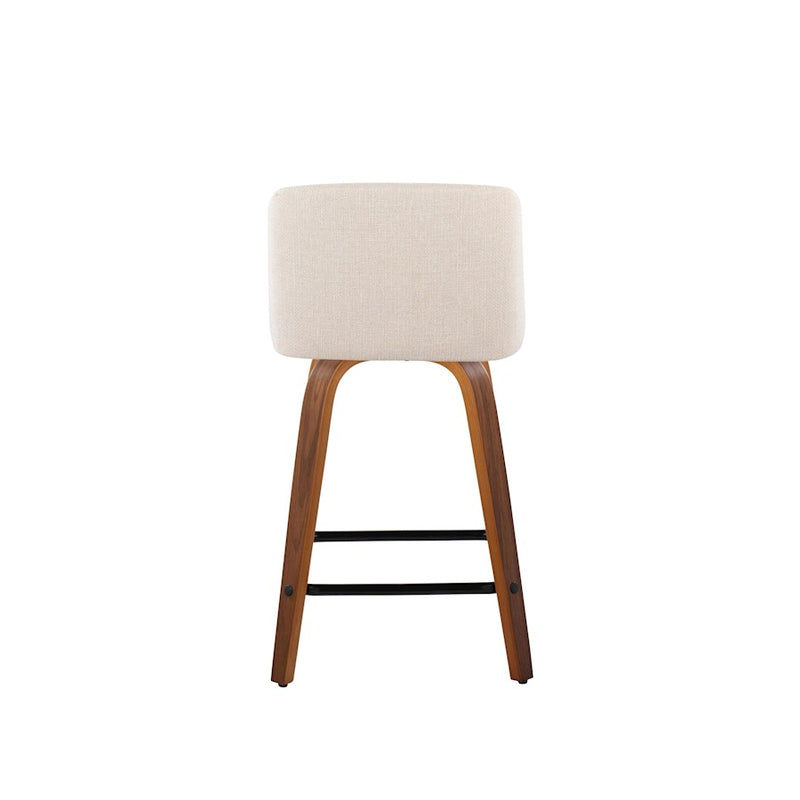 LumiSource Toriano 24" SQ Counter Stool, Set/2, W/CR/BK