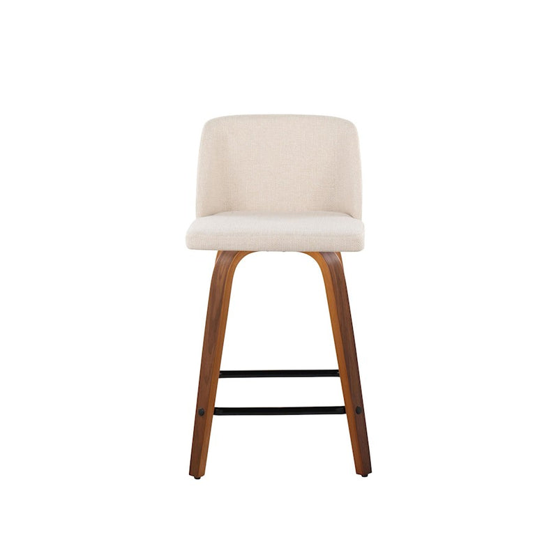 LumiSource Toriano 24" SQ Counter Stool, Set/2, W/CR/BK