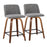 LumiSource Toriano 24" SQ Counter Stool, Set/2, W/GY/BK - B24-TRNO-GRTZX2WLNGY2