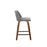 LumiSource Toriano 24" SQ Counter Stool, Set/2, W/GY/BK