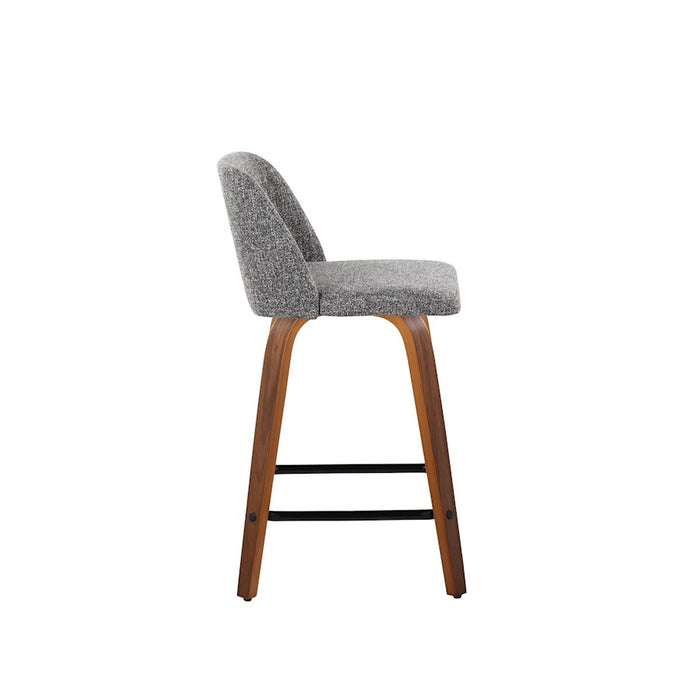 LumiSource Toriano 24" SQ Counter Stool, Set/2, W/GY/BK