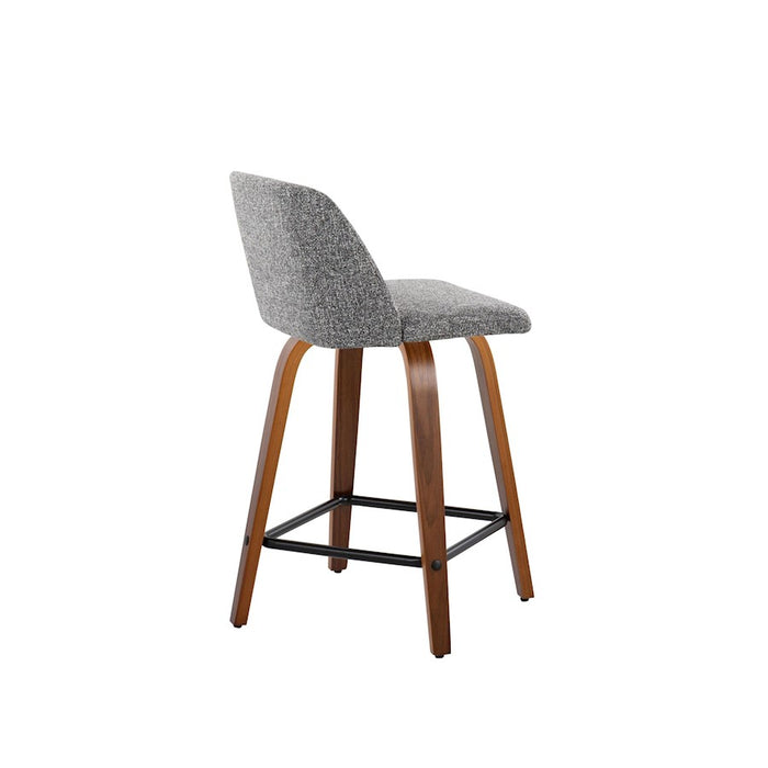 LumiSource Toriano 24" SQ Counter Stool, Set/2, W/GY/BK