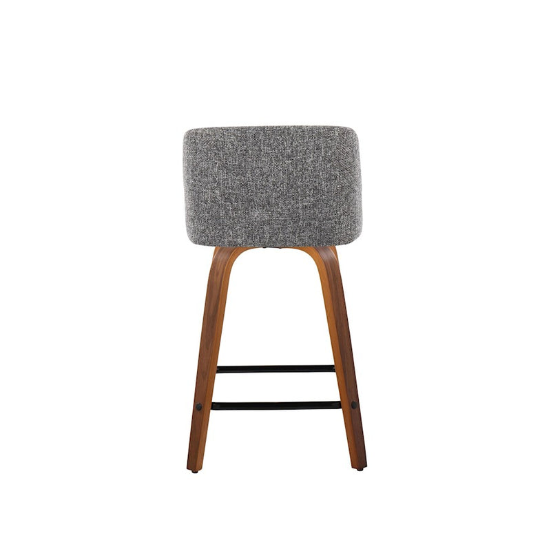 LumiSource Toriano 24" SQ Counter Stool, Set/2, W/GY/BK