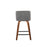 LumiSource Toriano 24" SQ Counter Stool, Set/2, W/GY/BK