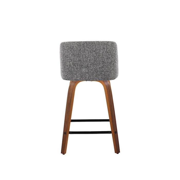 LumiSource Toriano 24" SQ Counter Stool, Set/2, W/GY/BK