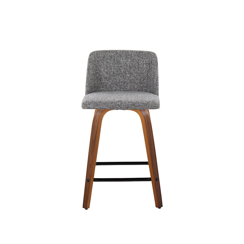 LumiSource Toriano 24" SQ Counter Stool, Set/2, W/GY/BK