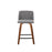 LumiSource Toriano 24" SQ Counter Stool, Set/2, W/GY/BK
