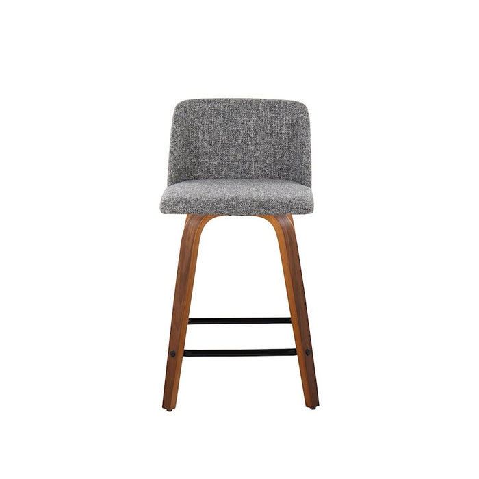 LumiSource Toriano 24" SQ Counter Stool, Set/2, W/GY/BK