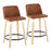 LumiSource Toriano 24" Counter Stool, Set/2, N/CAM/BK - B24-TRNOPU-GRTZQ2NACAM2