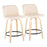 LumiSource Toriano 24" Rd Counter Stool, Set/2, N/CR/BK - B24-TRNOPU-GRTZQ2NACR2