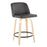 LumiSource Toriano 24" Rd Counter Stool, Set/2, N/GY/BK