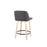 LumiSource Toriano 24" Rd Counter Stool, Set/2, N/GY/BK