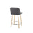 LumiSource Toriano 24" Rd Counter Stool, Set/2, N/GY/CH
