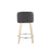 LumiSource Toriano 24" Rd Counter Stool, Set/2, N/GY/CH
