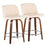 LumiSource Toriano 24" Rd Counter Stool, Set/2, W/CR/CH - B24-TRNOPU-GRTZR2WLCR2
