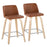 LumiSource Toriano 24" Counter Stool, Set/2, N/CAM/CH - B24-TRNOPU-GRTZS2NACAM2