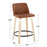 LumiSource Toriano 24" Counter Stool, Set/2, N/CAM/CH