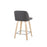 LumiSource Toriano 24" SQ Counter Stool, Set/2, N/GY/CH