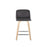 LumiSource Toriano 24" SQ Counter Stool, Set/2, N/GY/CH