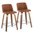 LumiSource Toriano 24" Counter Stool, Set/2, W/CAM/CH - B24-TRNOPU-GRTZS2WLCAM2