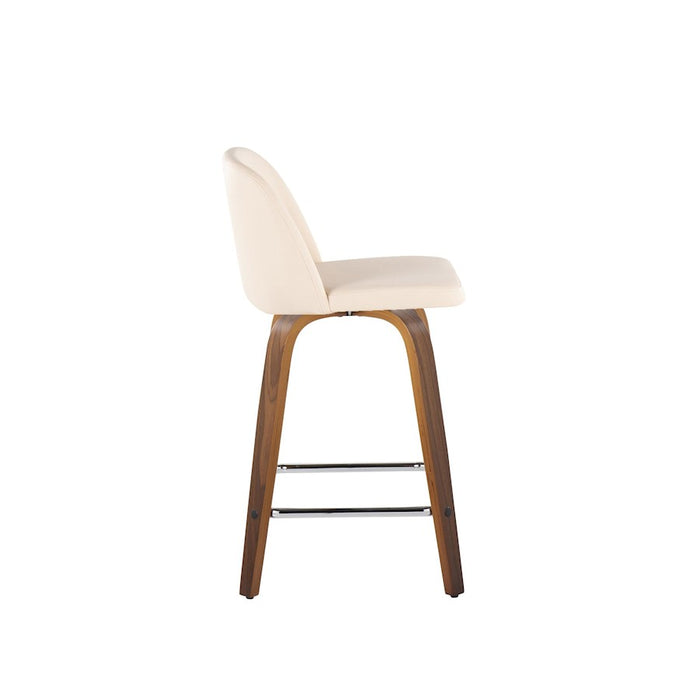 LumiSource Toriano 24" SQ Counter Stool, Set/2, W/CR/CH
