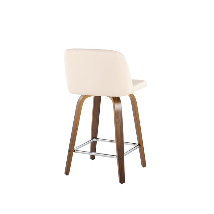 LumiSource Toriano 24" SQ Counter Stool, Set/2, W/CR/CH