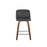 LumiSource Toriano 24" SQ Counter Stool, Set/2, W/GY/CH