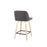 LumiSource Toriano 24" SQ Counter Stool, Set/2, N/GY/BK