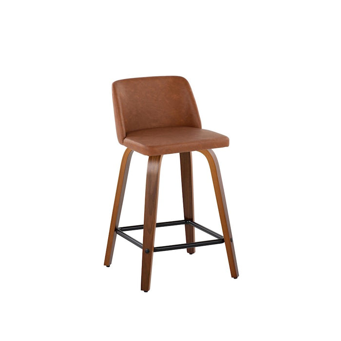 LumiSource Toriano 24" Counter Stool, Set/2, W/CAM/BK