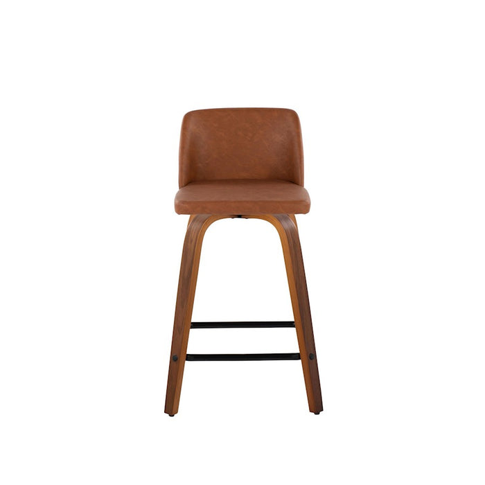 LumiSource Toriano 24" Counter Stool, Set/2, W/CAM/BK