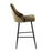 LumiSource Marcel Counter Stool, Set of 2, Black/Green Velvet