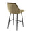 LumiSource Marcel Counter Stool, Set of 2, Black/Green Velvet