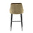 LumiSource Marcel Counter Stool, Set of 2, Black/Green Velvet