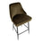 LumiSource Marcel Counter Stool, Set of 2, Black/Green Velvet