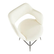 LumiSource Margarite Counter Stool Set of 2 | Contemporary Black Metal & Cream PU Leather | Kitchen Island & Breakfast Bar | Model B25-MARGBK-CR2