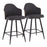 LumiSource Ahoy UP 26" Counter Stool, Set/2, BK/CHAR - B26-AHOY-55SWVX2BKNACHAR2