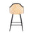 LumiSource Ahoy UP 26" Counter Stool, Set of 2, Black/Charcoal