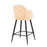 LumiSource Ahoy 26" Counter Stool, Set of 2, Black/Cream