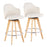 LumiSource Ahoy Counter Stool, Set/2, Cream/Chrome/Bamboo - B26-AHOY2-RNANACR2
